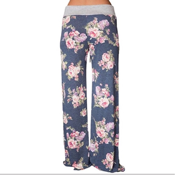 NEW! Candace floral wide leg sweats/lounge pants S - Picture 3 of 5